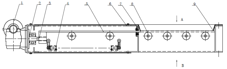 TZMD電動(dòng)閘門(mén)結(jié)構(gòu)示意如圖
